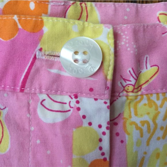 Lilly Pulitzer High Rise Patchwork Stretch Shorts - Picture 8 of 9